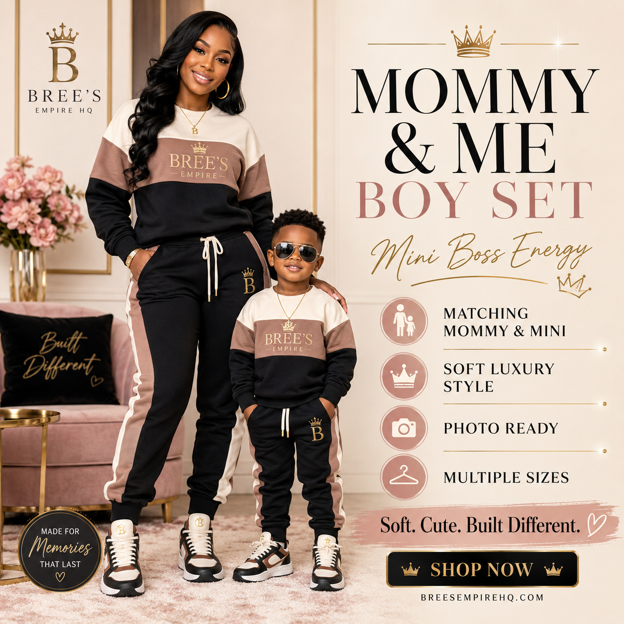 Mini Boss Mommy & Me Boy Summer Set — Mom